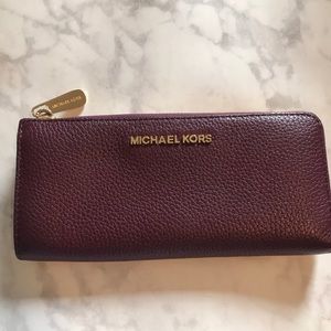 Maroon Michael Kors Wallet